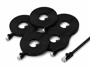 BRENDAZ Cat5e Ethernet Cable, 100ft. (5-Pack) Snagless Cat 5e Stranded Cord - Network Ethernet Patch Cable, Flat, 350MHz, UTP for PC, Server, Router, Modem, TV, PS5, Game Consoles (5pk, 100-Feet) BRENDAZ Cat5e Ethernet Cable, 100ft. (5-Pack) Snagless Cat 5e Stranded Cord - Network Ethernet Patch Cable, Flat, 350MHz, UTP for PC, Server, Router, Modem, TV, PS5, Game Consoles (5pk, 100-Feet)