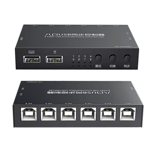 HXBER 8 Ports USB Synchronizer USB Keyboard Mouse Synchronization Controller KVM Switcher Metal Shell Plug and Play Black HXBER 8 Ports USB Synchronizer USB Keyboard Mouse Synchronization Controller KVM Switcher Metal Shell Plug and Play Black