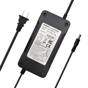 42V 3A Power Supply Adapter Charger for 36V 10S Lithium Li-ion Battery Pack with 5.5x2.5mm DC Plug and 5.5x2.1mm Adapter 42V 3A Power Supply Adapter Charger for 36V 10S Lithium Li-ion Battery Pack with 5.5x2.5mm DC Plug and 5.5x2.1mm Adapter