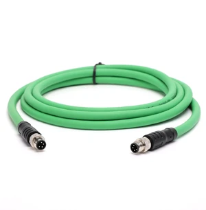 HangTon M8 to M8 Patch Cord Cable for Beckhoff Actuator Sensor Industrial Automation EtherCAT EtherNet Profinet Fieldbus, A-Code Male 4pin to 4pin, PUR Shielded, 3M HangTon M8 to M8 Patch Cord Cable for Beckhoff Actuator Sensor Industrial Automation EtherCAT EtherNet Profinet Fieldbus, A-Code Male 4pin to 4pin, PUR Shielded, 3M