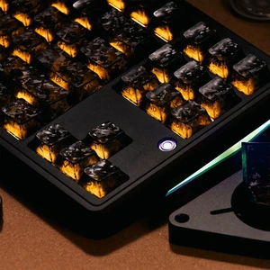 119 Keys Black Transaprent Forged Carbon Keycaps for Mx Switch Keyboard 119 Keys Black Transaprent Forged Carbon Keycaps for Mx Switch Keyboard