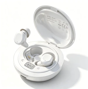 Wireless Sleep Earbuds, Mini Bluetooth Earbuds for Small Ears and Side Sleepers, Soft Ear Wing Low Profile In Ear Headphones, Lightweight Comfortable Earbuds for Sleeping Travel Work (White) Wireless Sleep Earbuds, Mini Bluetooth Earbuds for Small Ears and Side Sleepers, Soft Ear Wing Low Profile In Ear Headphones, Lightweight Comfortable Earbuds for Sleeping Travel Work (White)