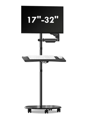 suptek Mobile Desk Workstation with Monitor Mount for up to 32" Screen suptek Mobile Desk Workstation with Monitor Mount for up to 32" Screen