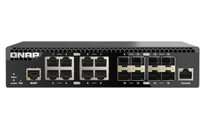 QNAP QSW-M3216R-8S8T-US 16-Port Half-Width Rackmount 10GbE Switch QNAP QSW-M3216R-8S8T-US 16-Port Half-Width Rackmount 10GbE Switch