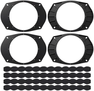 Gulfmew 6x9 to 6.5 Speaker Adapter Spacer with Foam Strips, 4 Set Gulfmew 6x9 to 6.5 Speaker Adapter Spacer with Foam Strips, 4 Set