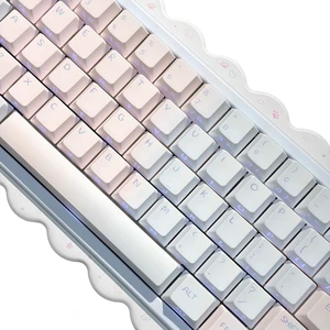 Dawn Hue Keycaps 130 Keys - Side Printed Shine Through PBT Dye-Sublimation Keycap Set, Cherry Profile, Pastel Pink Blue Gradient for 60% 65% 75% 100% Cherry MX Mechanical Keyboard Dawn Hue Keycaps 130 Keys - Side Printed Shine Through PBT Dye-Sublimation Keycap Set, Cherry Profile, Pastel Pink Blue Gradient for 60% 65% 75% 100% Cherry MX Mechanical Keyboard