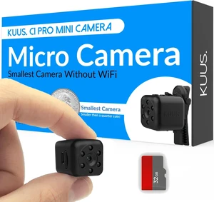 KUUS. 0.9 inch Hidden Camera, Micro Spy Camera, Small Camera, Hidden Cameras for Home. Miniature Train spy cam. Night Vision Motion Detection ^^ Includes 32GB TF Card! ^^ NO APP! No Wi-Fi C1PRO KUUS. 0.9 inch Hidden Camera, Micro Spy Camera, Small Camera, Hidden Cameras for Home. Miniature Train spy cam. Night Vision Motion Detection ^^ Includes 32GB TF Card! ^^ NO APP! No Wi-Fi C1PRO