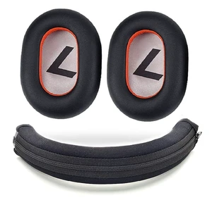 VEVER VEKEFF Replacement Ear Cushions Pad Earpads with Headband Set for Plantronics Backbeat Pro 2 Noise Cancelling Headphones, Black VEVER VEKEFF Replacement Ear Cushions Pad Earpads with Headband Set for Plantronics Backbeat Pro 2 Noise Cancelling Headphones, Black