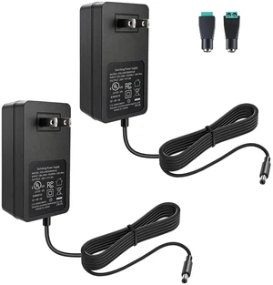 24V 3A Power Supply 2 Pack, UL Listed 24 Volt 72W LED Power Supply Adapter, 100-240V AC to 24V DC Converter Adapter with 5.5mm x 2.1mm DC Plug for LED Strips 24V 3A Power Supply 2 Pack, UL Listed 24 Volt 72W LED Power Supply Adapter, 100-240V AC to 24V DC Converter Adapter with 5.5mm x 2.1mm DC Plug for LED Strips