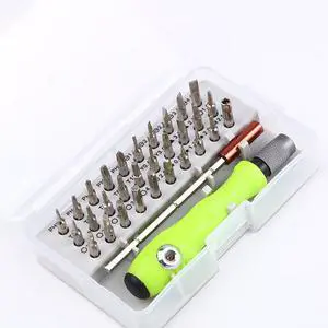 32 in 1 Precision Screwdriver Set, Multi-Purpose Repair Tool Kit, Green Handle, with Extension Rod, 178mm Length