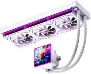 Jungle Leopard ProFlow SE 360mm ARGB Black AIO CPU Cooler-Water Liquid Cooling System|4-Inch LCD Screen|320W TDP|ARGB 1850RPM PWM Cooler Fans|for Intel LGA1851/1700/1200/115X AMD AM4/AM5(White) Jungle Leopard ProFlow SE 360mm ARGB Black AIO CPU Cooler-Water Liquid Cooling System|4-Inch LCD Screen|320W TDP|ARGB 1850RPM PWM Cooler Fans|for Intel LGA1851/1700/1200/115X AMD AM4/AM5(White)
