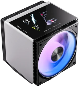 Jungle Leopard KF720 5.0" Screen LCD CPU Air Cooler, 7 Heat Pipes,5 Inch 854x480 LCD Magnetic LCD Top Cover, 260W TDP, Dual ARGB Fans, Intel LGA1851/1700/115X & AMD AM5/AM4-Black Jungle Leopard KF720 5.0" Screen LCD CPU Air Cooler, 7 Heat Pipes,5 Inch 854x480 LCD Magnetic LCD Top Cover, 260W TDP, Dual ARGB Fans, Intel LGA1851/1700/115X & AMD AM5/AM4-Black