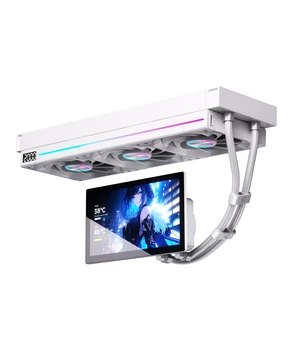 Jungle Leopard UF 7.0" LCD Screen 360mm AIO ARGB CPU Liquid Cooler Black White-AL Jungle Leopard UF 7.0" LCD Screen 360mm AIO ARGB CPU Liquid Cooler Black White-AL