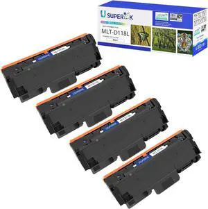 SuperInk 4-Pack High-Yield Compatible Toner Cartridge Replacement for Samsung MLT-D118L MLTD118L to use with Xpress M3015DW M3065FW Printer (Black) SuperInk 4-Pack High-Yield Compatible Toner Cartridge Replacement for Samsung MLT-D118L MLTD118L to use with Xpress M3015DW M3065FW Printer (Black)