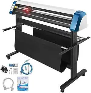 53-Inch Semi-Automatic Vinyl Cutter - Signmaster Software w/Floor Stand | Manual Positioning for Banners, Decals & Crafts - Professional DIY Sign Cutting Machine