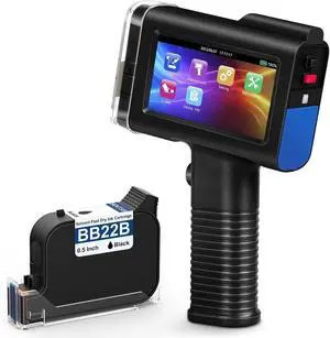 BENTSAI BT-HH6105B2 Handheld Inkjet Printer with 1/2 Inch Print Height Portable Handheld Printer for EXP Date, Batch Number, QR Code, Barcode, Logo on Carton Wood Fabric Plastic Metal (Black) BENTSAI BT-HH6105B2 Handheld Inkjet Printer with 1/2 Inch Print Height Portable Handheld Printer for EXP Date, Batch Number, QR Code, Barcode, Logo on Carton Wood Fabric Plastic Metal (Black)
