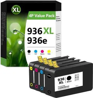 936XL 936e Ink Cartridges Combo Pack High Yield Replacement for HP 936 936XL 936e Combo Pack Compatible with OfficeJet Pro 9125e 9120e 9730e 9130 9135e 9122e 9128e 9110b 9120b 9130b 9130e Printers