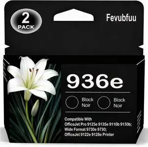 936e Ink Cartridges Black Replacement forHP 936 Ink Cartridges Combo Pack for HP Ink 936 936E 936XL Compatible for OfficeJet 9122e; Pro 9120e 9120 9125e 9125 9128e 9135e 9135 2bk