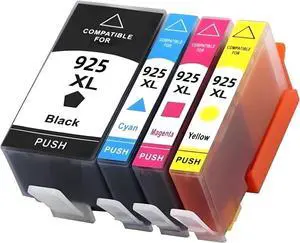 4-Color Ink Cartridge Pack 923 924 925 Compatible For HP Officejet Pro 8120 8123 8133 8122E 8124E Black Cyan Magenta Yellow 4 Pack(925-4color)