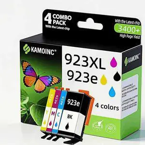 923XL 923e Ink Cartridges Combo Pack Compatible for HP 923XL 923e Ink Cartridges for OfficeJet Pro 8120 8130 8122 8124 8125 8132 8134 8135 8138 8139 Printers(4 Pack)