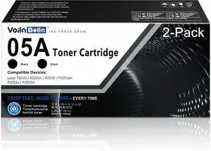 05A High Yield Black Toner Cartridges Replacement for HP CE505A 05A Toner Compatible with P2035 P2035n P2030 P2055 P2055d P2055dn P2055x Printer Black 2-Pack 05A High Yield Black Toner Cartridges Replacement for HP CE505A 05A Toner Compatible with P2035 P2035n P2030 P2055 P2055d P2055dn P2055x Printer Black 2-Pack