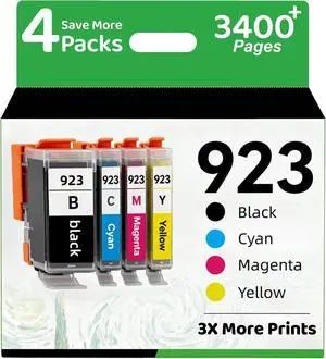 923xl Ink Cartridges Replacement for HP Ink 923e 923XL Ink Cartridge Compatible with OfficeJet Pro 8120/8122e/8125e/8130/8135e/8138e/8139e Printers. (4Pack)