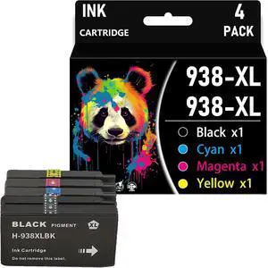 938XL 938 XL Compatible Ink Cartridge Replacement for HP 938 for HP OFFICEJET PRO 9110B 9120 9130 9720 9730,Combination Pack×4