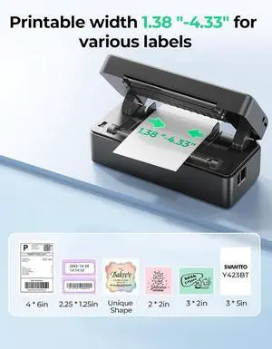 SVANTTO Y42BT Thermal Label Printer+4x6 Inch Thermal Labels SVANTTO Y42BT Thermal Label Printer+4x6 Inch Thermal Labels