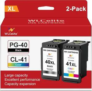 PG-40 CL-41 Ink Cartridges High Yield Replacement for Canon 40 41 Ink MX310 MP140 MP170 MP180 MP190 MP210 iP1600 iP2600 FAX-JX200 Printer (Black, Tri-Color, 2 Pack) PG-40 CL-41 Ink Cartridges High Yield Replacement for Canon 40 41 Ink MX310 MP140 MP170 MP180 MP190 MP210 iP1600 iP2600 FAX-JX200 Printer (Black, Tri-Color, 2 Pack)
