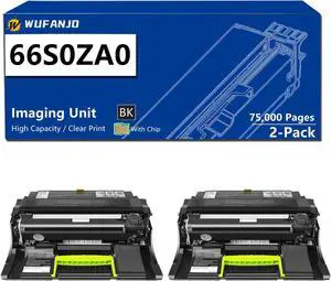 Imaging Unit Replacement for 66S0ZA0 Black Drum Cartridge Compatible for Lexmark MS531 MS631dw MS632dwe MS639 MX532adwe Printer, High-Yield 75,000 Pages, with Chip 2 Pack Imaging Unit Replacement for 66S0ZA0 Black Drum Cartridge Compatible for Lexmark MS531 MS631dw MS632dwe MS639 MX532adwe Printer, High-Yield 75,000 Pages, with Chip 2 Pack