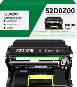 52D0Z00 Remanufactured Drum Unit Compatible for Lexmark 52D0Z00 520Z for MS710n MS810dn MS811n MS810de MS811dn MS810dtn MS811dtn 52D0Z00 Remanufactured Drum Unit Compatible for Lexmark 52D0Z00 520Z for MS710n MS810dn MS811n MS810de MS811dn MS810dtn MS811dtn