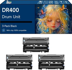 Compatible with Brother DR400 Drum Unit Work for Brother HL-1450 HL-1470N intelliFAX-4100 intelliFAX-4100E intelliFAX-4750 Printers (3 Pack Black) Compatible with Brother DR400 Drum Unit Work for Brother HL-1450 HL-1470N intelliFAX-4100 intelliFAX-4100E intelliFAX-4750 Printers (3 Pack Black)