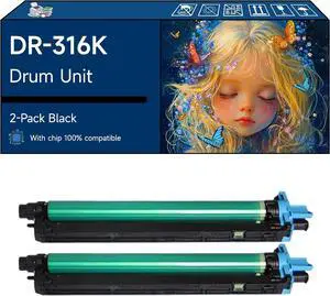 Compatible with Konica Minolta DR-316K DR-316C DR-316M DR-316Y Drum Unit Work for Konica Minolta bizhub 361i C250i Printers (2 Pack Black) Compatible with Konica Minolta DR-316K DR-316C DR-316M DR-316Y Drum Unit Work for Konica Minolta bizhub 361i C250i Printers (2 Pack Black)