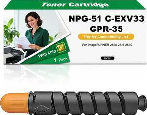 GPR35 GPR-35 Compatible Toner Cartridges for Canon IR2535i 2545 IR2520i 2525i 2530 - 12000 Page Yield 1 Pack GPR35 GPR-35 Compatible Toner Cartridges for Canon IR2535i 2545 IR2520i 2525i 2530 - 12000 Page Yield 1 Pack