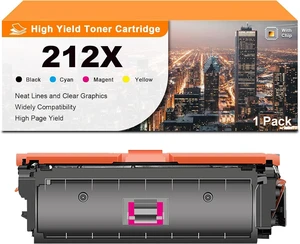 212X W2120X W2121X W2122X W2123X Toner Cartridge Black High-Yield Compatible for HP Enterprise M554dn M555dn M555x Flow MFP M578c M578z MFP M578f M578dn Printers 2 Black 212X W2120X W2121X W2122X W2123X Toner Cartridge Black High-Yield Compatible for HP Enterprise M554dn M555dn M555x Flow MFP M578c M578z MFP M578f M578dn Printers 2 Black