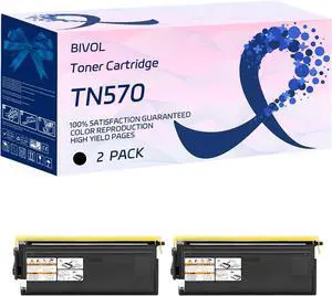 BIVOL TN570 Toner Cartridge Compatible for Brother HL-5140 HL-5150D HL-5150DLT Printers, with Chip, High Yield 7700 Pages, Vivid Colors (2-Pack Black) BIVOL TN570 Toner Cartridge Compatible for Brother HL-5140 HL-5150D HL-5150DLT Printers, with Chip, High Yield 7700 Pages, Vivid Colors (2-Pack Black)