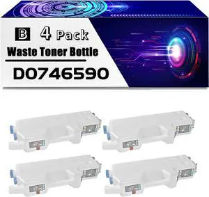 MRTIP Compatible for Ricoh D0746590 Waste Toner Bottle for Pro C7110sx C7110x C7200e C7210sx C7210x C751 C751EX Printers, with Chip High Yield 236000 Pages, Durability (4 Pack Black) MRTIP Compatible for Ricoh D0746590 Waste Toner Bottle for Pro C7110sx C7110x C7200e C7210sx C7210x C751 C751EX Printers, with Chip High Yield 236000 Pages, Durability (4 Pack Black)