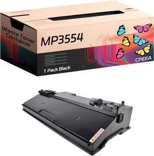 Compatible for Ricoh MP3554 Waste Toner Container Work for Ricoh MP 5055SP MP 6054SP MP 6055SP Printers, with Chip, High Yield 50000 Pages, Clear Printing (1 Pack Black) Compatible for Ricoh MP3554 Waste Toner Container Work for Ricoh MP 5055SP MP 6054SP MP 6055SP Printers, with Chip, High Yield 50000 Pages, Clear Printing (1 Pack Black)