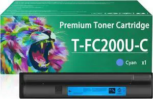T-FC200U Toner Cartridge Compatible for Toshiba T-FC200U-C Cyan Toner Cartridges Work for E-Studio 2000AC 2500AC Copiers T-FC200U Toner Cartridge Compatible for Toshiba T-FC200U-C Cyan Toner Cartridges Work for E-Studio 2000AC 2500AC Copiers
