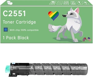 Compatible with Ricoh C2551 C2550 Toner Cartridge Work for Ricoh Aficio MP C2030 MP C2050SPF MP C2051 MP C2550 MP C2550SPF MP Printers (1 Pack Black) Compatible with Ricoh C2551 C2550 Toner Cartridge Work for Ricoh Aficio MP C2030 MP C2050SPF MP C2051 MP C2550 MP C2550SPF MP Printers (1 Pack Black)