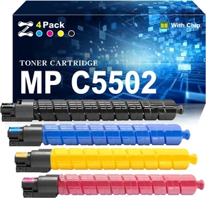 MP C5502 Toner Cartridges Compatible for Ricoh 841679 841682 841681 841680, Work for Ricoh MP C5502 C5502A C4502 C4502A Printers, 1 Set MP C5502 Toner Cartridges Compatible for Ricoh 841679 841682 841681 841680, Work for Ricoh MP C5502 C5502A C4502 C4502A Printers, 1 Set