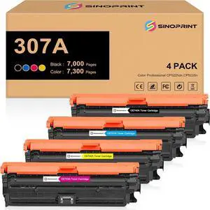 307A Toner Cartridge Remanufactured Compatible with HP 307A CE740A CE741A CE742A CE743A Toner Cartridge for HP Color Laserjet CP5225 CP5225n CP5 (4-Pack Black Cyan Magenta Yellow) 307A Toner Cartridge Remanufactured Compatible with HP 307A CE740A CE741A CE742A CE743A Toner Cartridge for HP Color Laserjet CP5225 CP5225n CP5 (4-Pack Black Cyan Magenta Yellow)