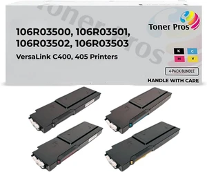 Toner Pros Replacement Toner Cartridges 106R03500, 106R03501, 106R03502, 106R03503 (4-Color-Pack) Compatible for Xerox VersaLink C400, C405 Printer (Standard-Yield) Black: 2,500 & Color: 2,500 Pages Toner Pros Replacement Toner Cartridges 106R03500, 106R03501, 106R03502, 106R03503 (4-Color-Pack) Compatible for Xerox VersaLink C400, C405 Printer (Standard-Yield) Black: 2,500 & Color: 2,500 Pages