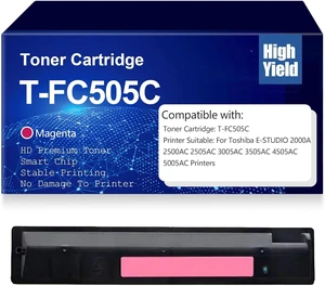 Compatible 2000AC 2505AC 4505AC 5005AC Toner Cartridges for Toshiba,T-FC505C Toner High Yield for Toshiba E-Studio 2000A 2500AC 2505AC 3005AC 3505AC 4505AC 5005AC Printers,Magenta-T FC505C Compatible 2000AC 2505AC 4505AC 5005AC Toner Cartridges for Toshiba,T-FC505C Toner High Yield for Toshiba E-Studio 2000A 2500AC 2505AC 3005AC 3505AC 4505AC 5005AC Printers,Magenta-T FC505C