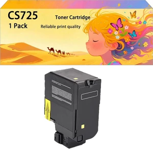 Compatible 74C1SK0 74C1SC0 74C1SM0 74C1SY0 High-Capacity Toner Cartridge Set, Works for Lexmark CS720de CS720dte CS725de CS725dte CX725de CX725dhe CX725dthe Printers, High-Yield Br 1*Yellow Compatible 74C1SK0 74C1SC0 74C1SM0 74C1SY0 High-Capacity Toner Cartridge Set, Works for Lexmark CS720de CS720dte CS725de CS725dte CX725de CX725dhe CX725dthe Printers, High-Yield Br 1*Yellow