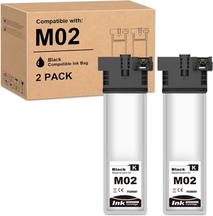 Remanufactured M02120 Ink Cartridge M02 Black Replacement for Workforce Pro WF-M5799 WF-M5299 Standard Capacity 100ml(2 Black) Remanufactured M02120 Ink Cartridge M02 Black Replacement for Workforce Pro WF-M5799 WF-M5299 Standard Capacity 100ml(2 Black)