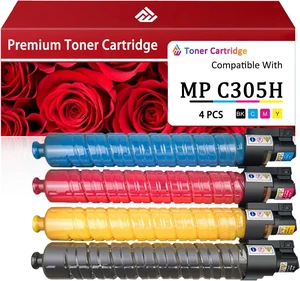 MPC305 Toner Cartridge Compatible for Ricoh MP C305 841621 841591 841592 841593 Toner Cartridges Work for Ricoh MPC305SP C305SPF Printers MPC305 Toner Cartridge Compatible for Ricoh MP C305 841621 841591 841592 841593 Toner Cartridges Work for Ricoh MPC305SP C305SPF Printers