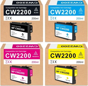 MP CW2200 Ink Cartridge Replacement for 841720 841721 841722 841723 Ink Compatible for Ricoh MP CW1200 2000 2200 Lanier MP CW2200 CW2201sp Savin MP CW2200 CW2201sp Printers (4-Pack BK C M Y) MP CW2200 Ink Cartridge Replacement for 841720 841721 841722 841723 Ink Compatible for Ricoh MP CW1200 2000 2200 Lanier MP CW2200 CW2201sp Savin MP CW2200 CW2201sp Printers (4-Pack BK C M Y)