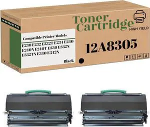 E230 E232 Black Toner Cartridge 12A8305 Compatible for Lexmark E230 E232 E234 E238 E240 E330 E332 E340 E342 Printer,6,000 Pages (2-Pack Black) E230 E232 Black Toner Cartridge 12A8305 Compatible for Lexmark E230 E232 E234 E238 E240 E330 E332 E340 E342 Printer,6,000 Pages (2-Pack Black)
