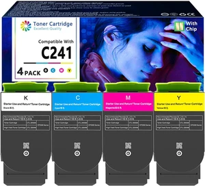 C241 Toner Cartridges Compatible for Lexmark C241XK0 C241XC0 C241XM0 C241XY0 Toner Cartridge for Lexmark C2325 C2325dw C2425 C2425dw C2535 C2535dw MC2325 Printers C241 Toner Cartridges Compatible for Lexmark C241XK0 C241XC0 C241XM0 C241XY0 Toner Cartridge for Lexmark C2325 C2325dw C2425 C2425dw C2535 C2535dw MC2325 Printers